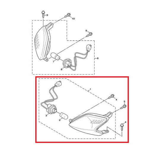 Intermitente delantero izquierdo Yamaha Cygnus X 125 04-05 5MLH33100000