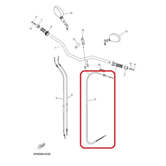 Câble d’embrayage Yamaha MT-03 >2011
