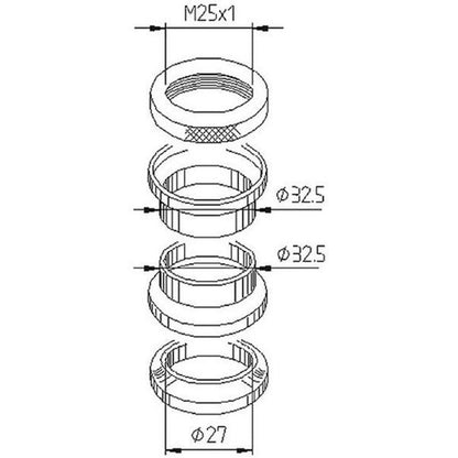 Steering Bearings Yamaha Aerox <03 d=27mm Octane