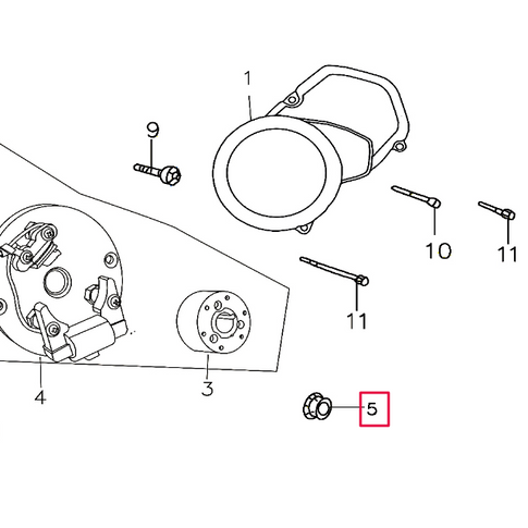 Tuerca cigüeñal/encendido Pitbike motor 150-3 150-5 YX 617710000BCR-1