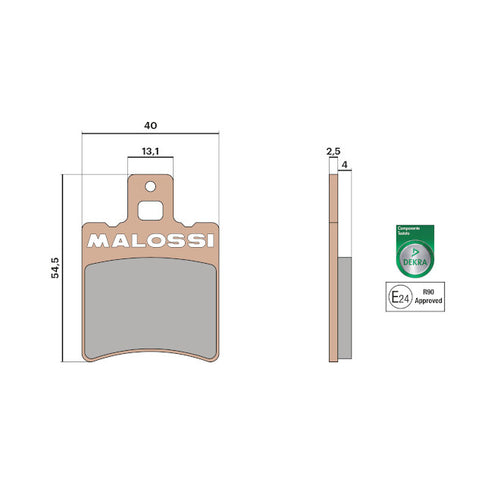 Plaquettes de frein avant Yamaha Aerox / Jog Neo's Malossi - frittées