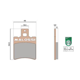 Plaquettes de frein avant Yamaha Aerox / Jog Neo's Malossi - frittées