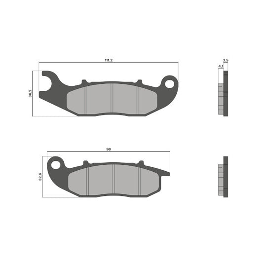 Front brake pads Piaggio Medley 125/150 euro 4-5 Malossi