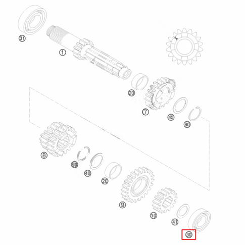 Bearing 16003 C4 J1 KTM