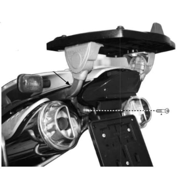 Support Valise Monorack Monokey/Monolock BMW FGS-DAKAR 650 00-03 GIVI