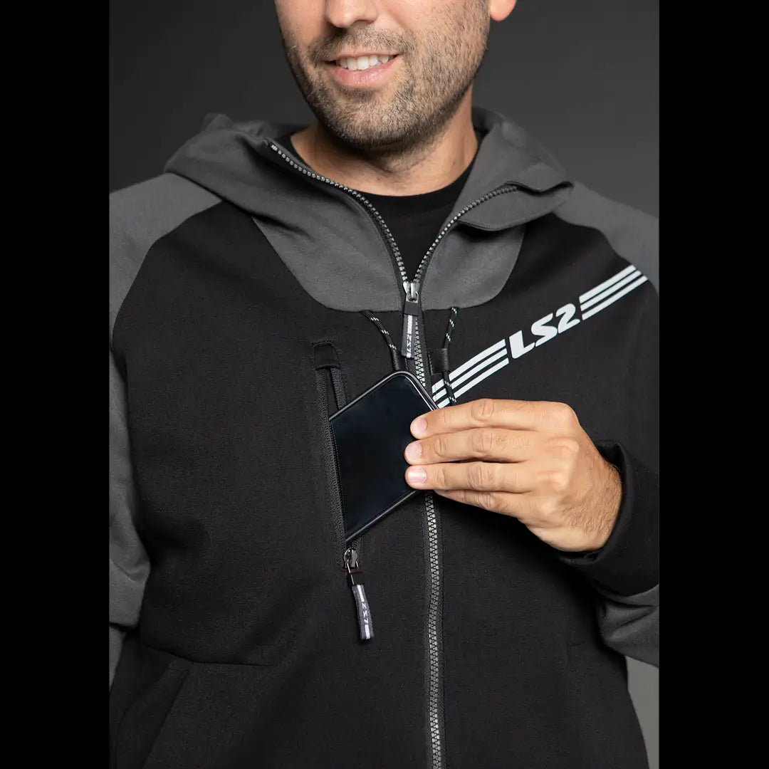Chaqueta LS2 Throttle Man - Negro/Gris