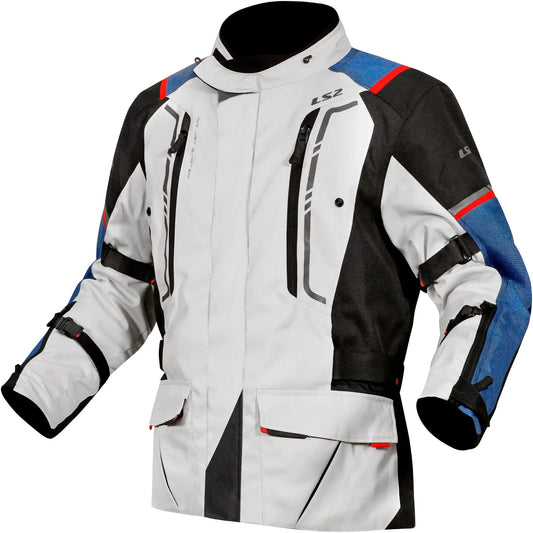 Chaqueta LS2 Narvik Man - Gris/Azul/Rojo