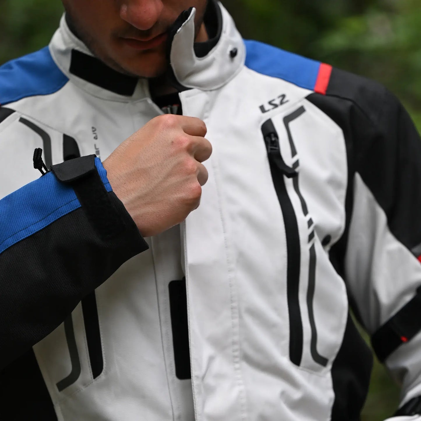 Chaqueta LS2 Narvik Man - Gris/Azul/Rojo
