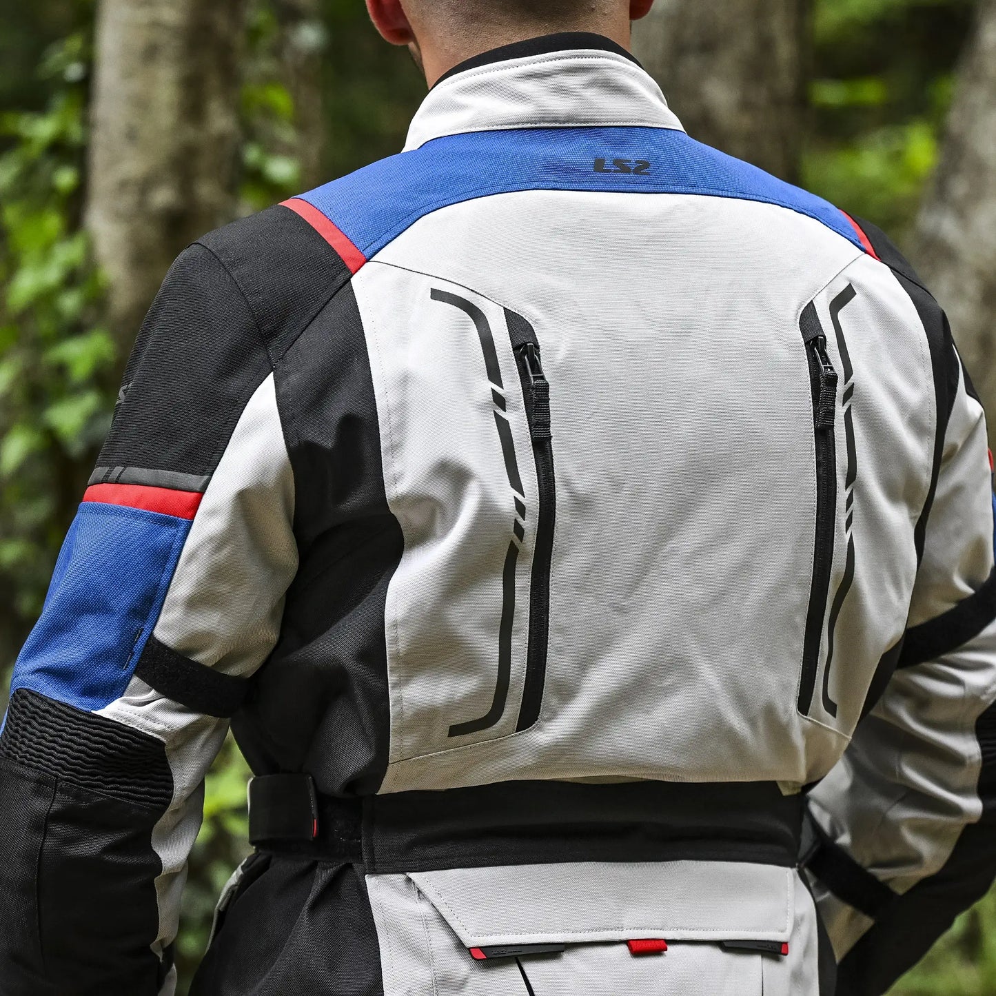 Chaqueta LS2 Narvik Man - Gris/Azul/Rojo
