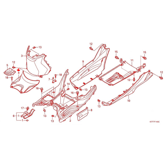 Cover Battery Honda SH 125 17-19 