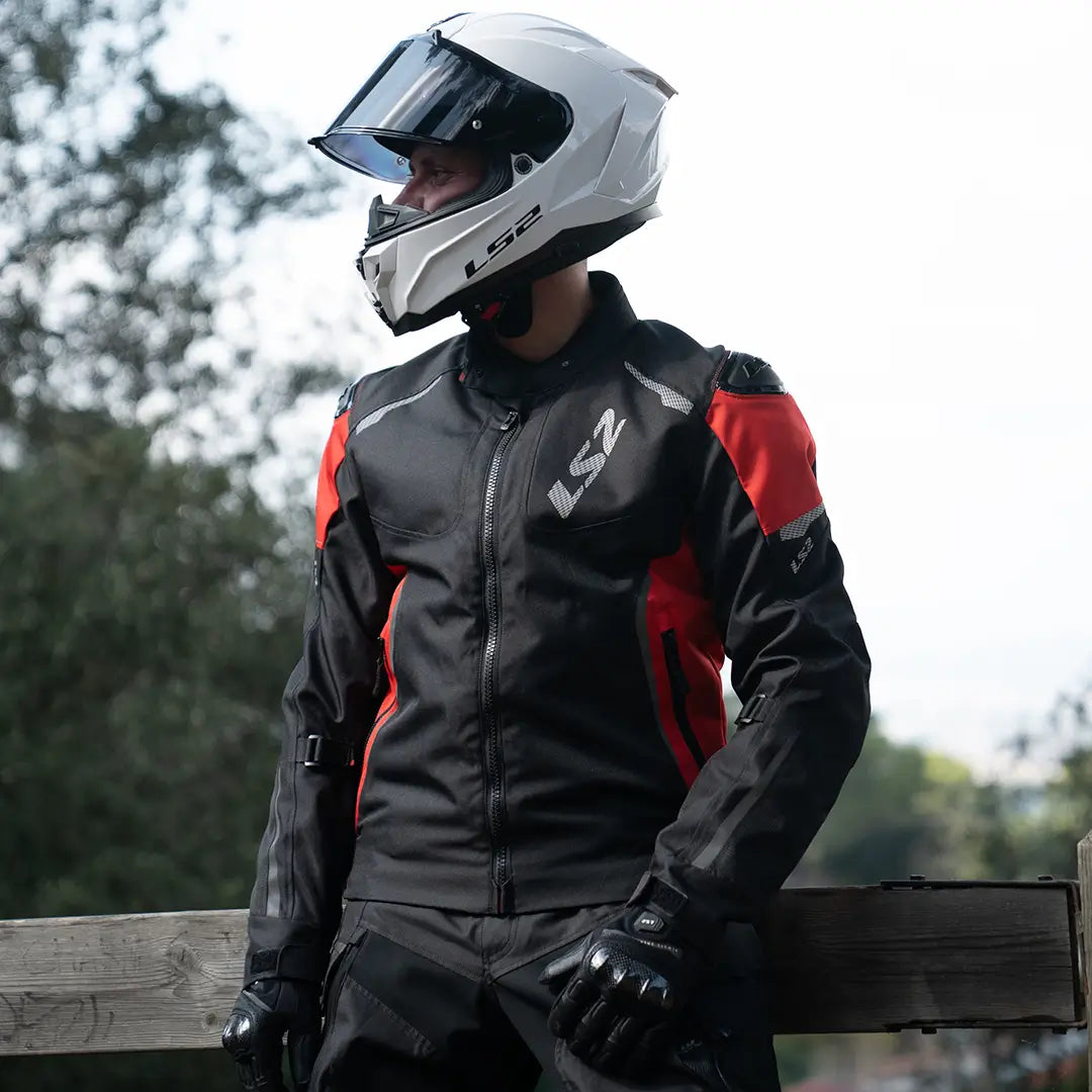 LS2 Zoom Man Jacket - Black/Red