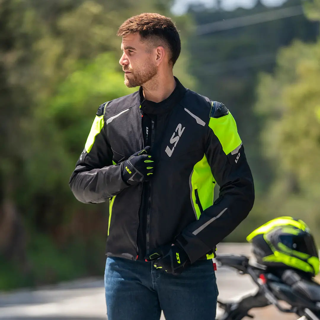 LS2 Zoom Man Jacket - Black/Yellow