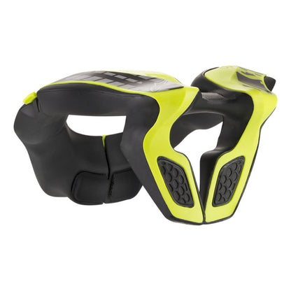 Collarín Off-Road Alpinestars Youth Neck Infantil negro-amarillo flúor