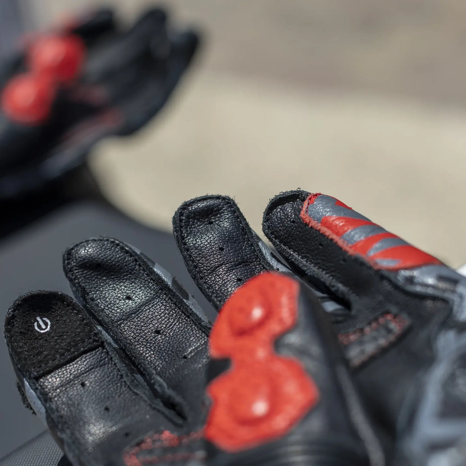 Guantes LS2 Feng Man - Negro/Rojo