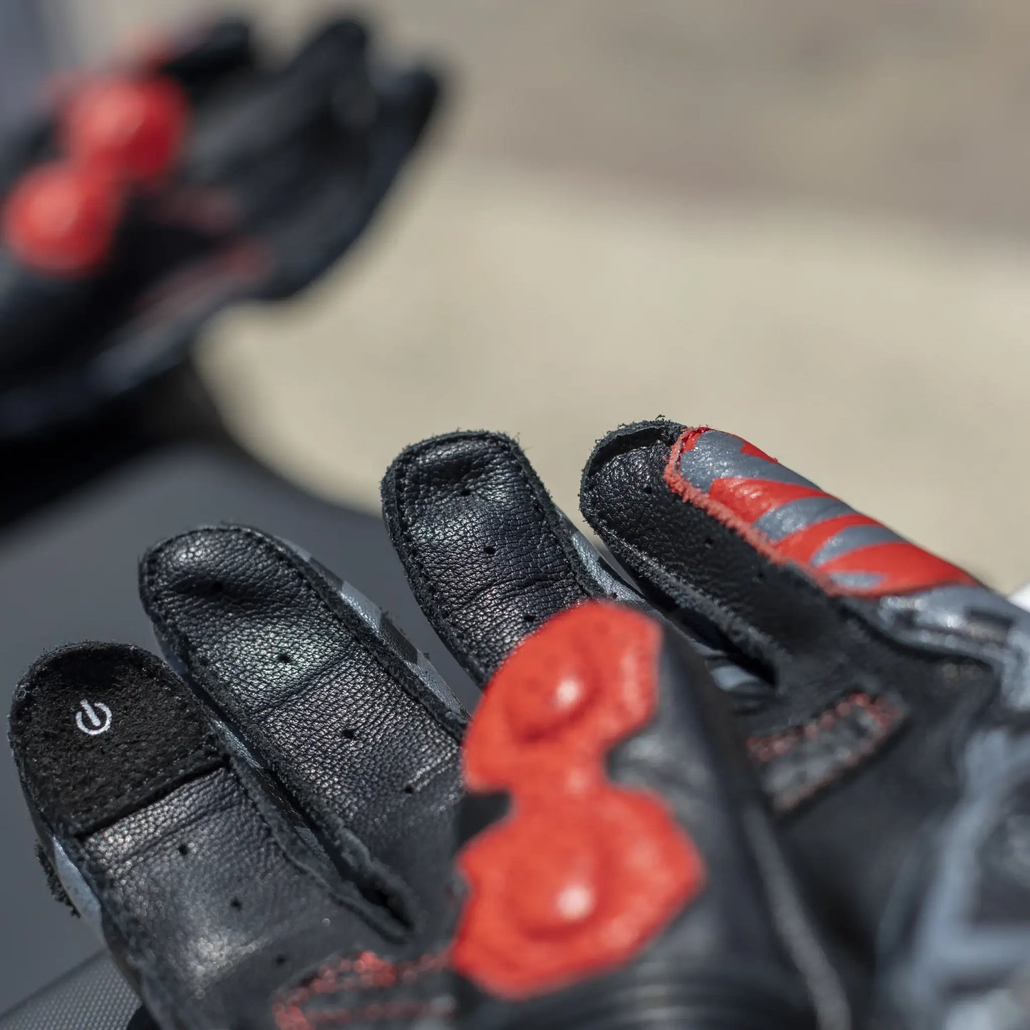 Guantes LS2 Feng Man - Negro/Rojo
