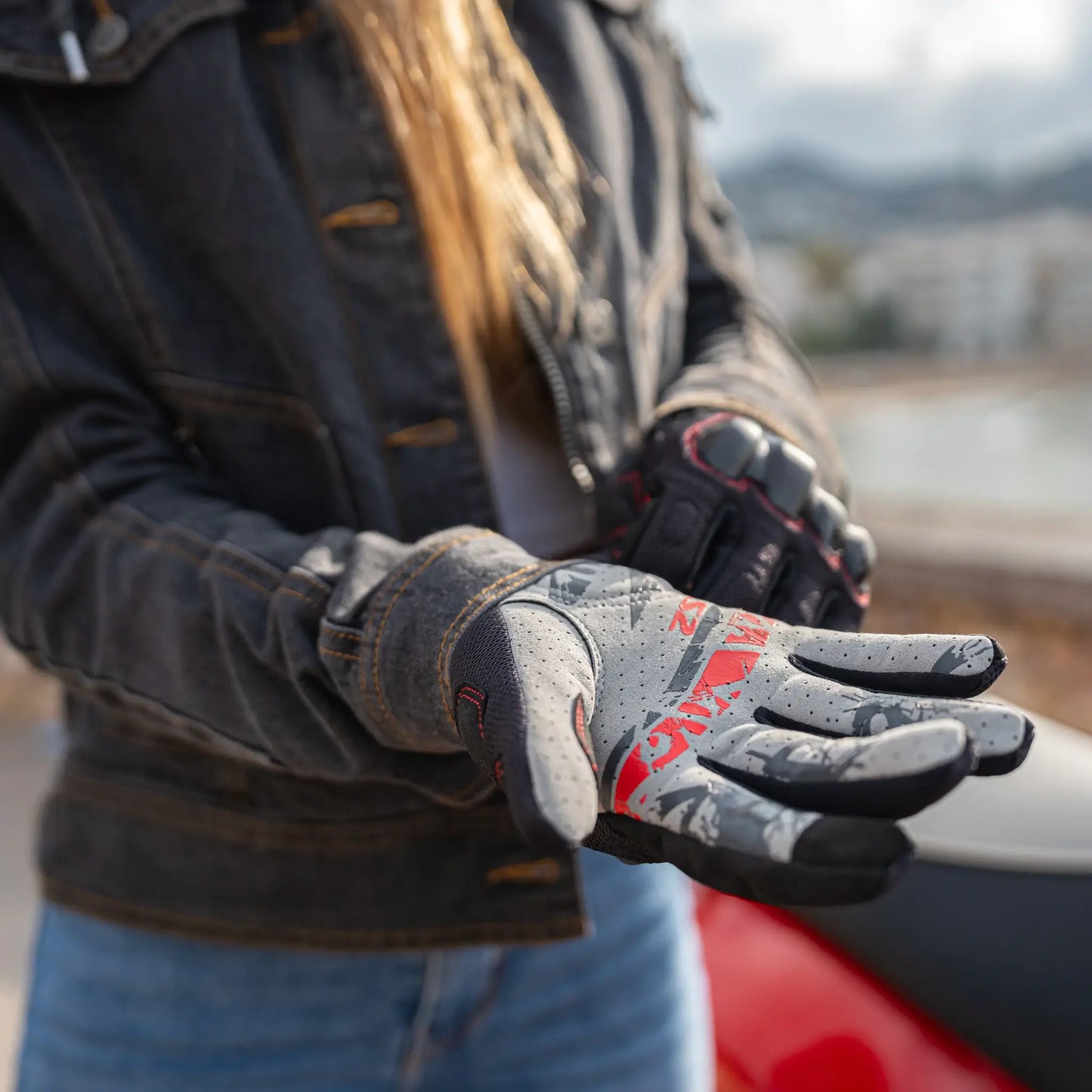 Guantes LS2 Chaki Woman - Negro