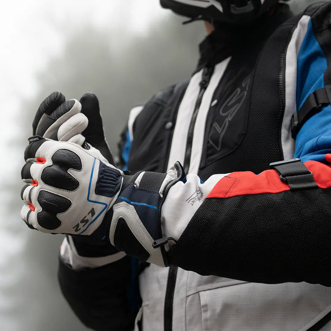 Guantes LS2 Nordic Man - Gris/Azul/Rojo
