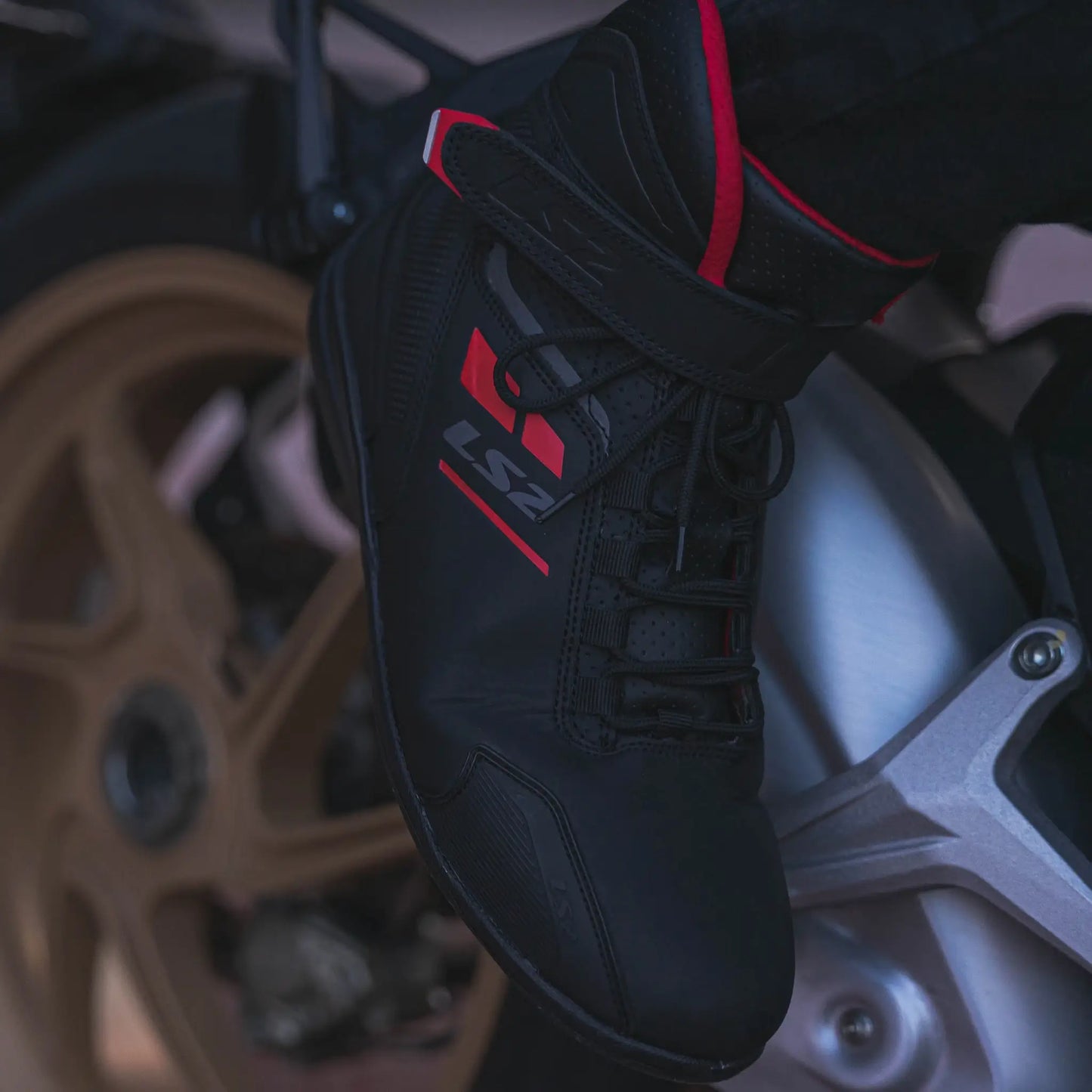 Botas LS2 Garra Man - Negro/Rojo
