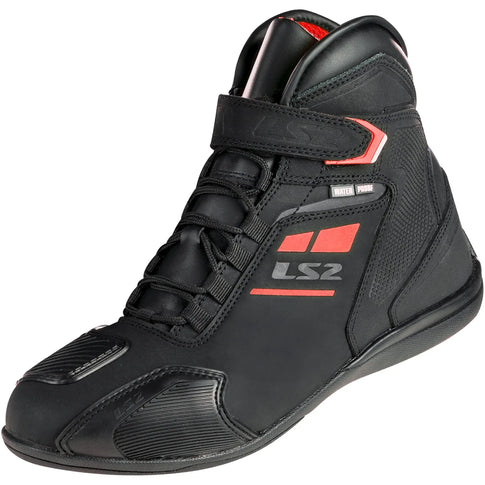 Botas LS2 Garra Woman Waterproof - Negro/Rojo