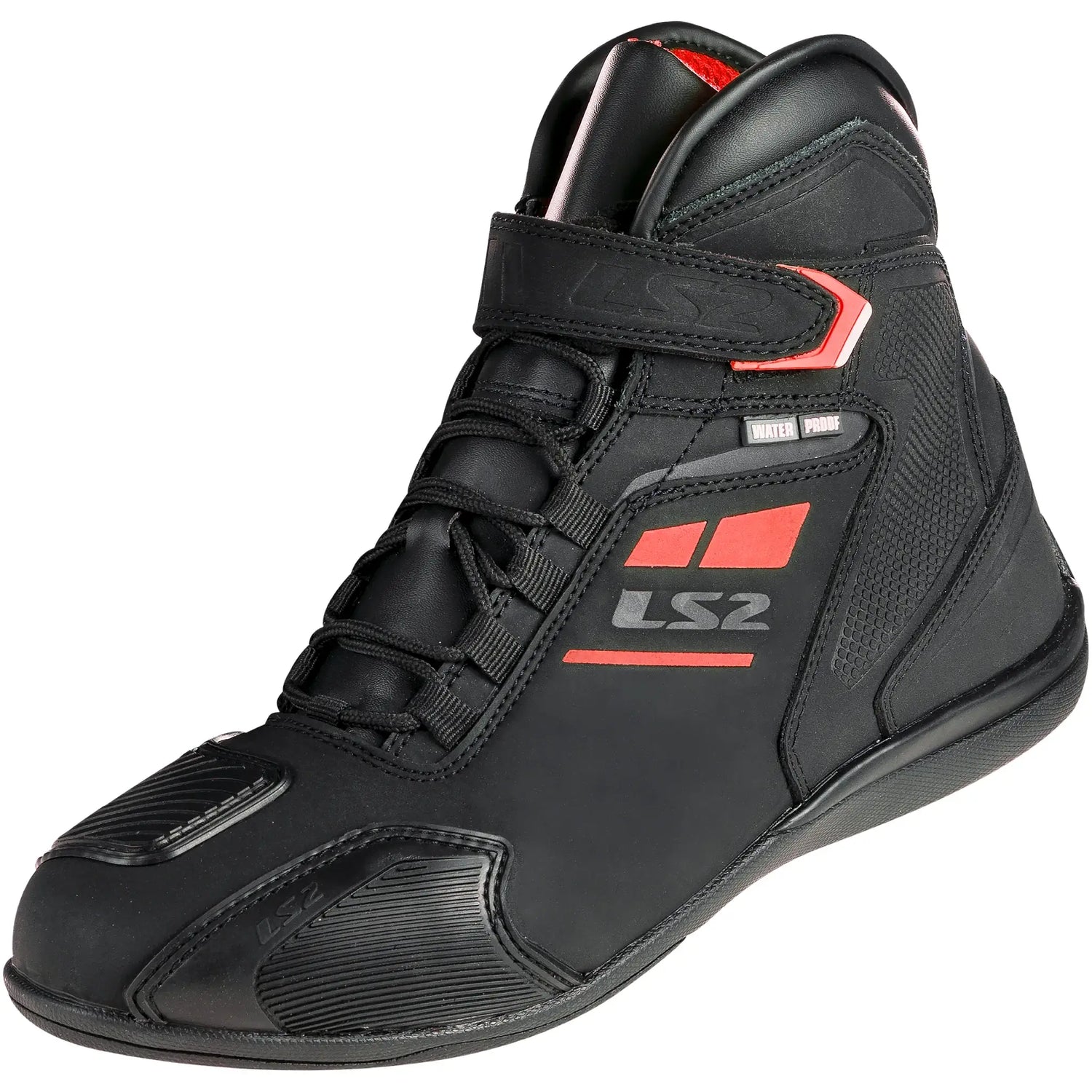 Botas LS2 Garra Man Waterproof - Negro/Rojo
