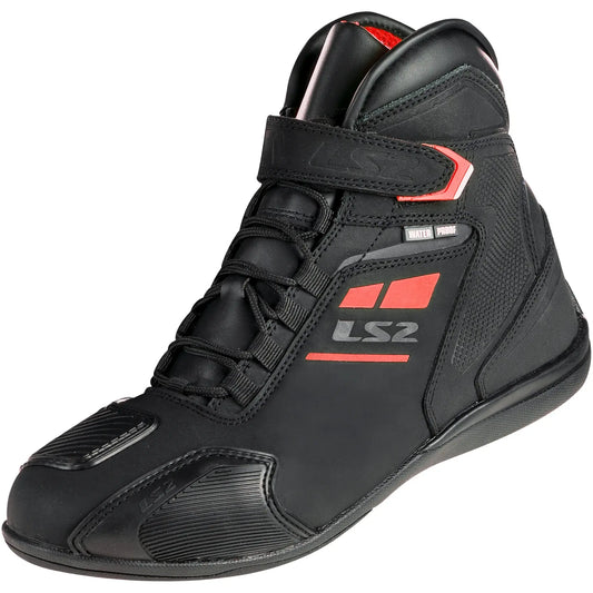 Botas LS2 Garra Man Waterproof - Negro/Rojo