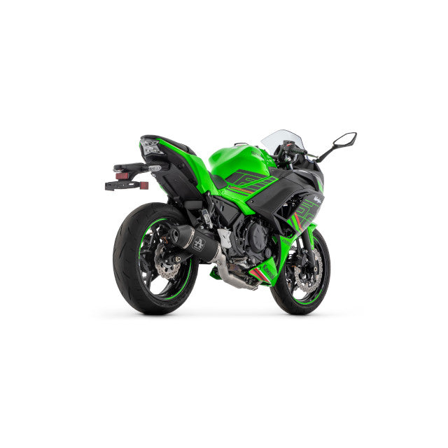 Silenciador Arrow Veloce Kawasaki Z650 / Ninja Euro 5 2024 - alumínio preto