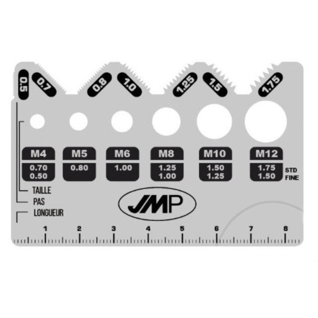 Metric measurement / thread pitch template JMP