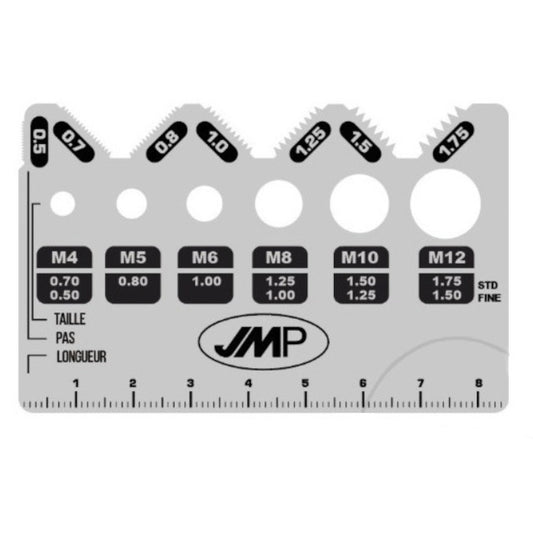 Metric measurement / thread pitch template JMP