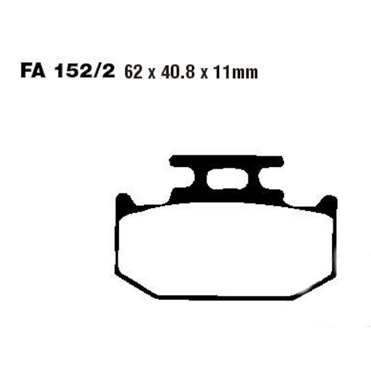 Pastillas de freno traseras Suzuki RM 125/250 93-95 EBC - sinterizadas FA152/2R