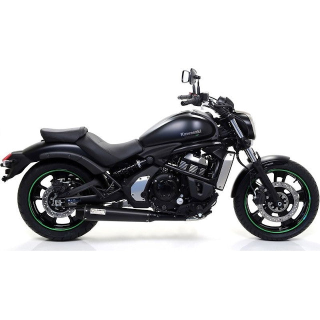 Escape Arrow Slip-On Rebel Kawasaki Vulcan S 650 - preto-alumínio