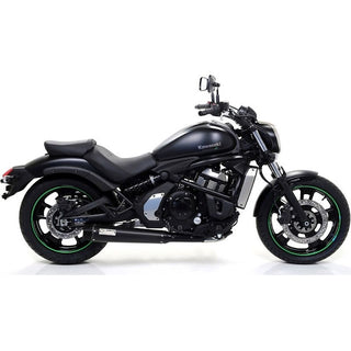 Escape Arrow Slip-On Rebel Kawasaki Vulcan S 650 - preto-alumínio