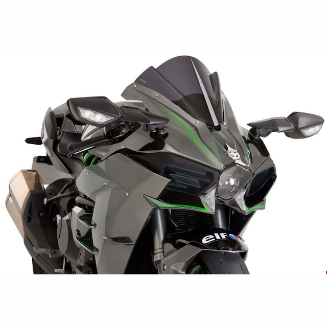 Cúpula Racing Ahumado oscuro Kawasaki Ninja H2 (15-20) PUIG 7631F