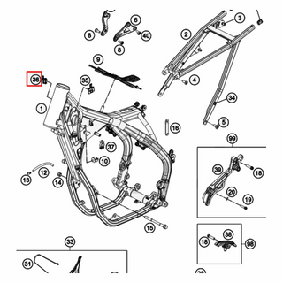 Soporte cable aire gasolina KTM SX / SX-F / EXC / EXC-F
