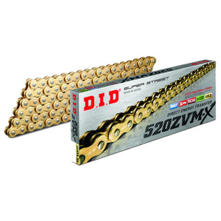 Cadena X-Ring G&G 520ZVMX 108 con enganche remache dorado D.I.D 797.29.38