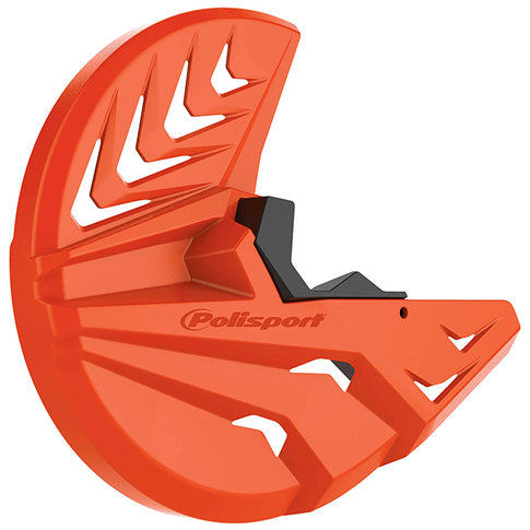 Protector Disco delantero y horquilla Husqvarna TC/FC 14-15 Husaberg TE/FE 09-14 KTM SX/SXF/XC/XC-F 07-14 EXC/EXC-F/XC-W / XCF-W 07-15 Polisport negro-naranja KTM 8151500003
