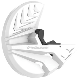 Protector disco delantero y horquilla KTM 16-22/Husqvarna 17-22/ Gas Gas 18-22/ Sherco 17-22/ Rieju 20-22 Polisport blanco-negro 8151600002