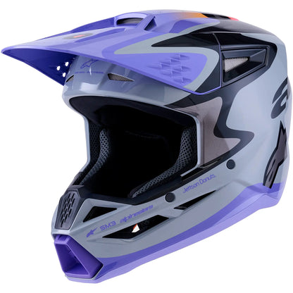 Casco Alpinestars S-M3 Youth Jettson - Gris/Negro/Lila