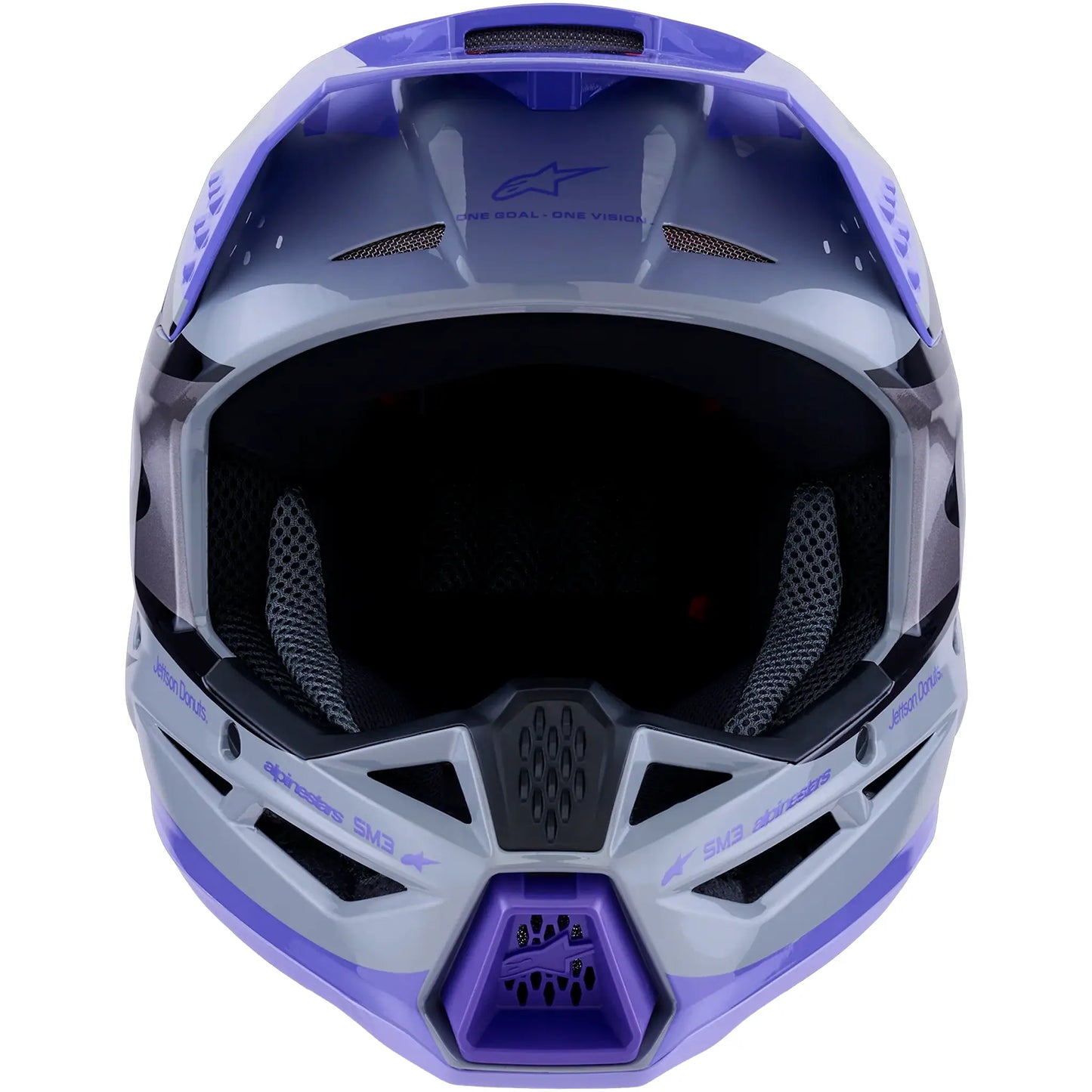 Casco Alpinestars S-M3 Youth Jettson - Gris/Negro/Lila