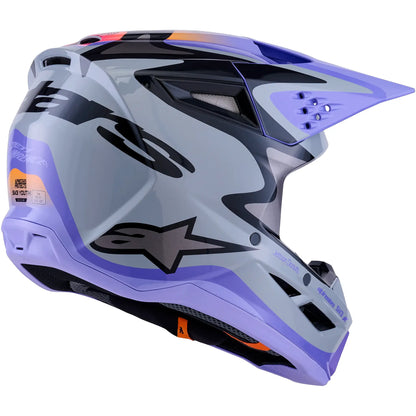 Casco Alpinestars S-M3 Youth Jettson - Gris/Negro/Lila