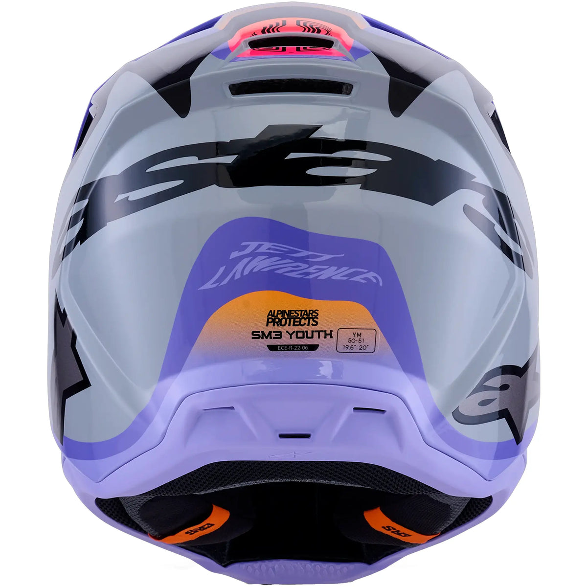 Casco Alpinestars S-M3 Youth Jettson - Gris/Negro/Lila