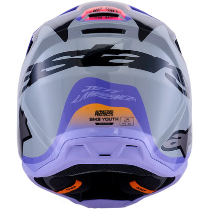 Casco Alpinestars S-M3 Youth Jettson - Gris/Negro/Lila