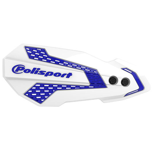 Handguards MX Flow YZ/YZF/WR 08-22 Polisport - white-blue yam95