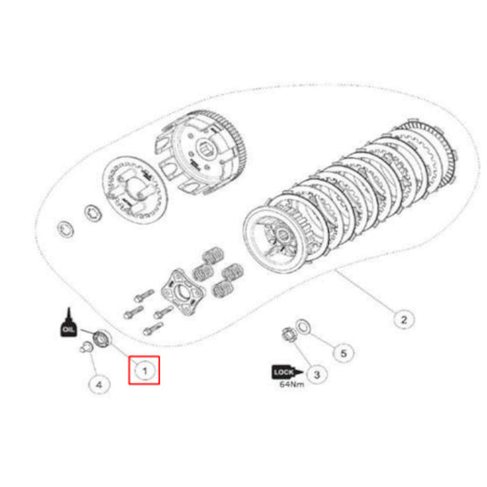 Rolamento de embraiagem motor Daytona Anima