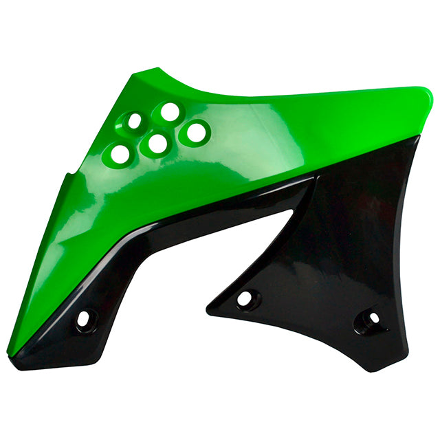 Tapas Radiador KX250F 09-12 Polisport - verde-negro 8412800001