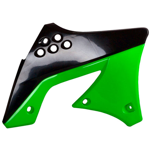 Tapas Radiador KX250F 09-12 Polisport - negro-verde 8412800004