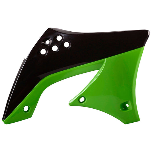 Tapas Radiador KX450F 09-11 Polisport - negro-verde 8412900004