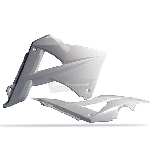 Tapas Radiador EC125/EC-E125/EC200/EC-E200/EC250/EC-E250/EC300/EC-E300/EC450/EC-E450 10-11 Polisport - blanco 8413300008
