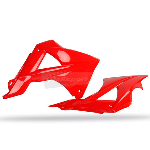 Tapas Radiador EC125/EC-E125/EC200/EC-E200/EC250/EC-E250/EC300/EC-E300/EC450/EC-E450 10-11 Polisport - rojo 8413300009
