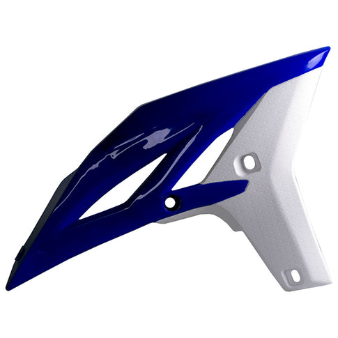 Tapas Radiador Yamaha WR450F 12-15 YZ250F 10-13 Polisport - blanco-azul yam98 8413700006