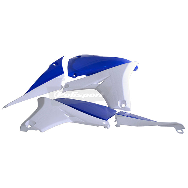 Tapas Radiador y deposito YZ450F 10-13 Polisport - blanco-azul yam98 8413800007